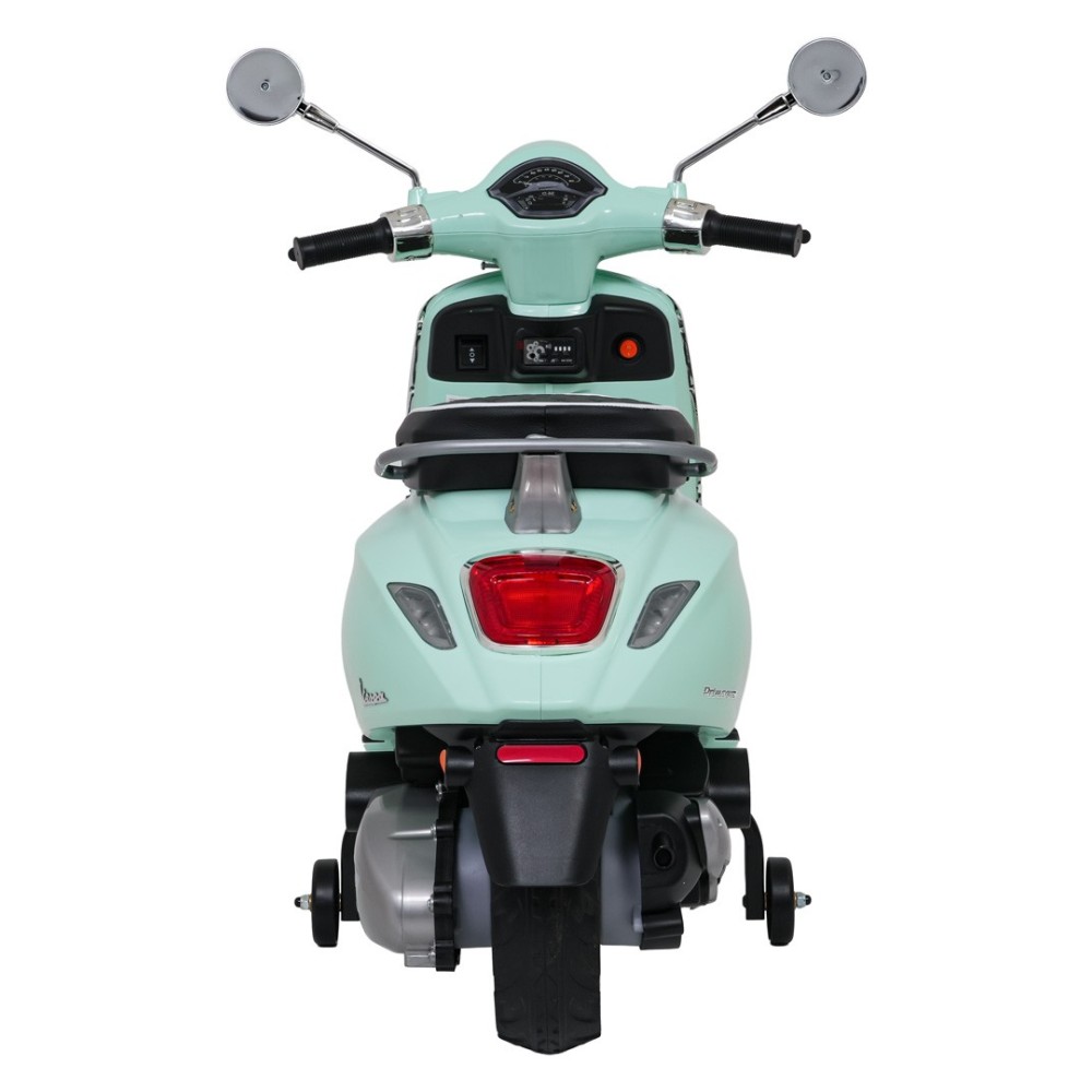 JOKO Elektrická Motorka Skúter Vespa ROMA, kožené sedalo, penové kolesá, zelená