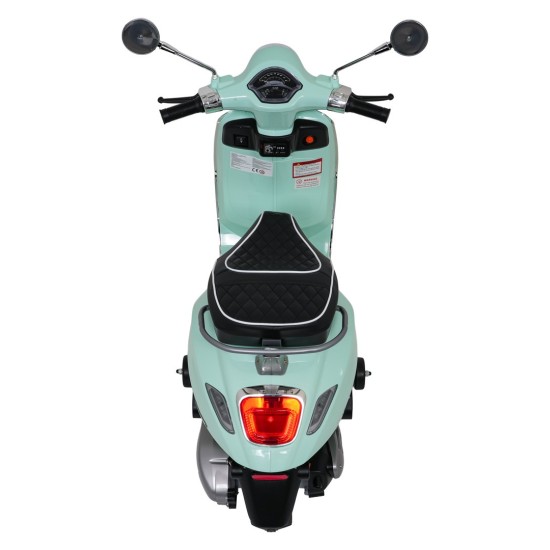 JOKO Elektrická Motorka Skúter Vespa ROMA, kožené sedalo, penové kolesá, zelená