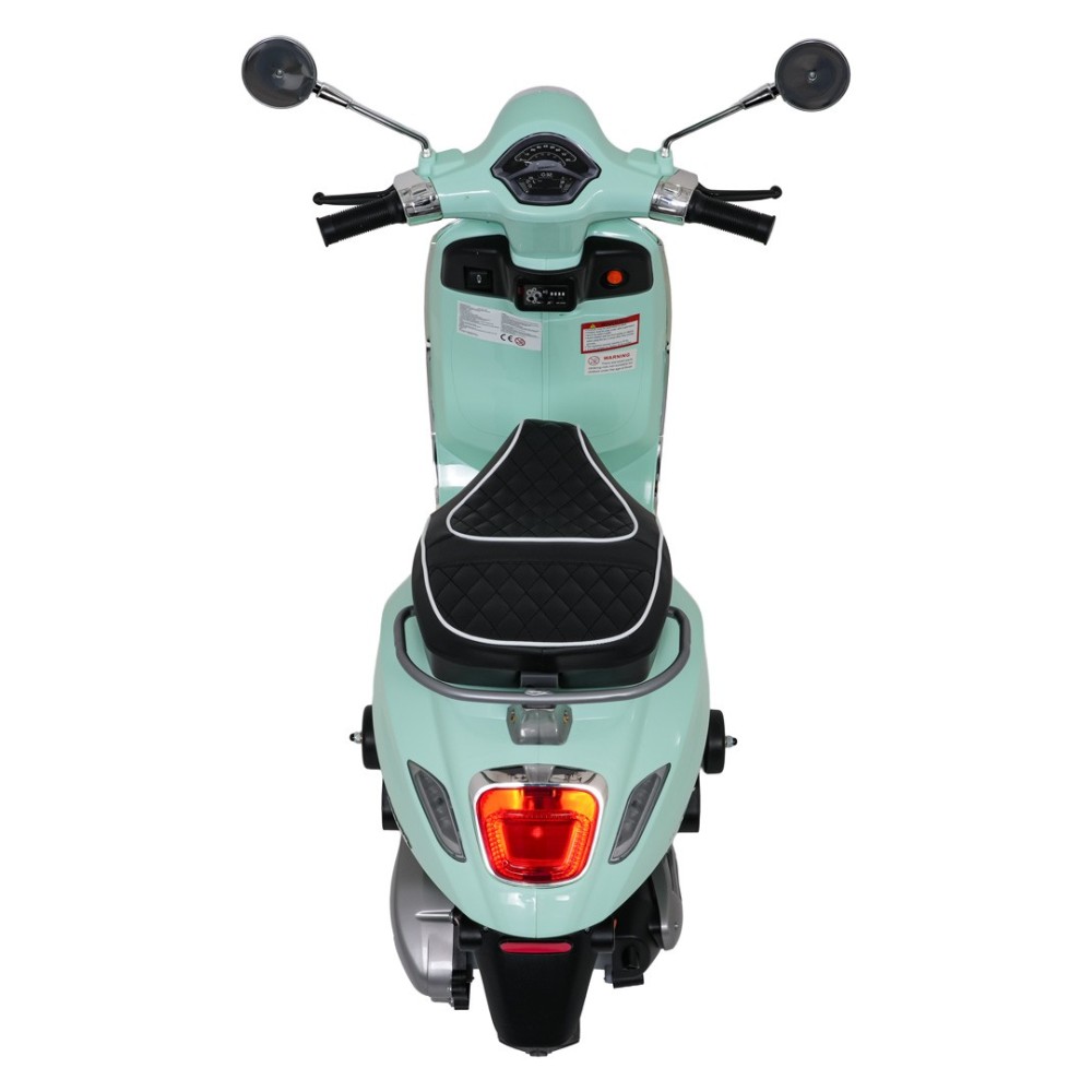 JOKO Elektrická Motorka Skúter Vespa ROMA, kožené sedalo, penové kolesá, zelená