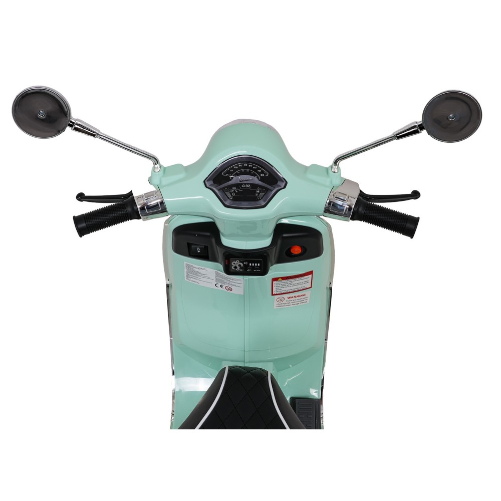 JOKO Elektrická Motorka Skúter Vespa ROMA, kožené sedalo, penové kolesá, zelená