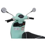 JOKO Elektrická Motorka Skúter Vespa ROMA, kožené sedalo, penové kolesá, zelená
