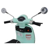 JOKO Elektrická Motorka Skúter Vespa ROMA, kožené sedalo, penové kolesá, zelená