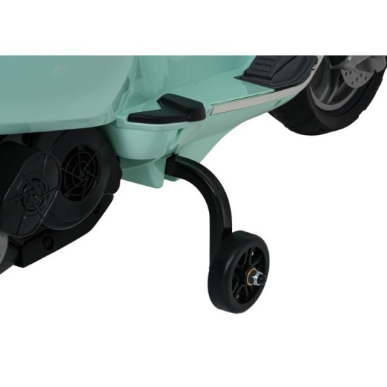 JOKO Elektrická Motorka Skúter Vespa ROMA, kožené sedalo, penové kolesá, zelená