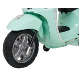 JOKO Elektrická Motorka Skúter Vespa ROMA, kožené sedalo, penové kolesá, zelená