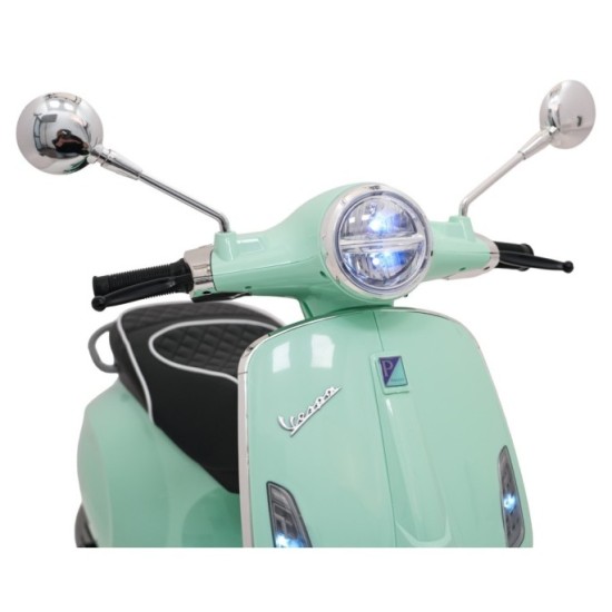 JOKO Elektrická Motorka Skúter Vespa ROMA, kožené sedalo, penové kolesá, zelená