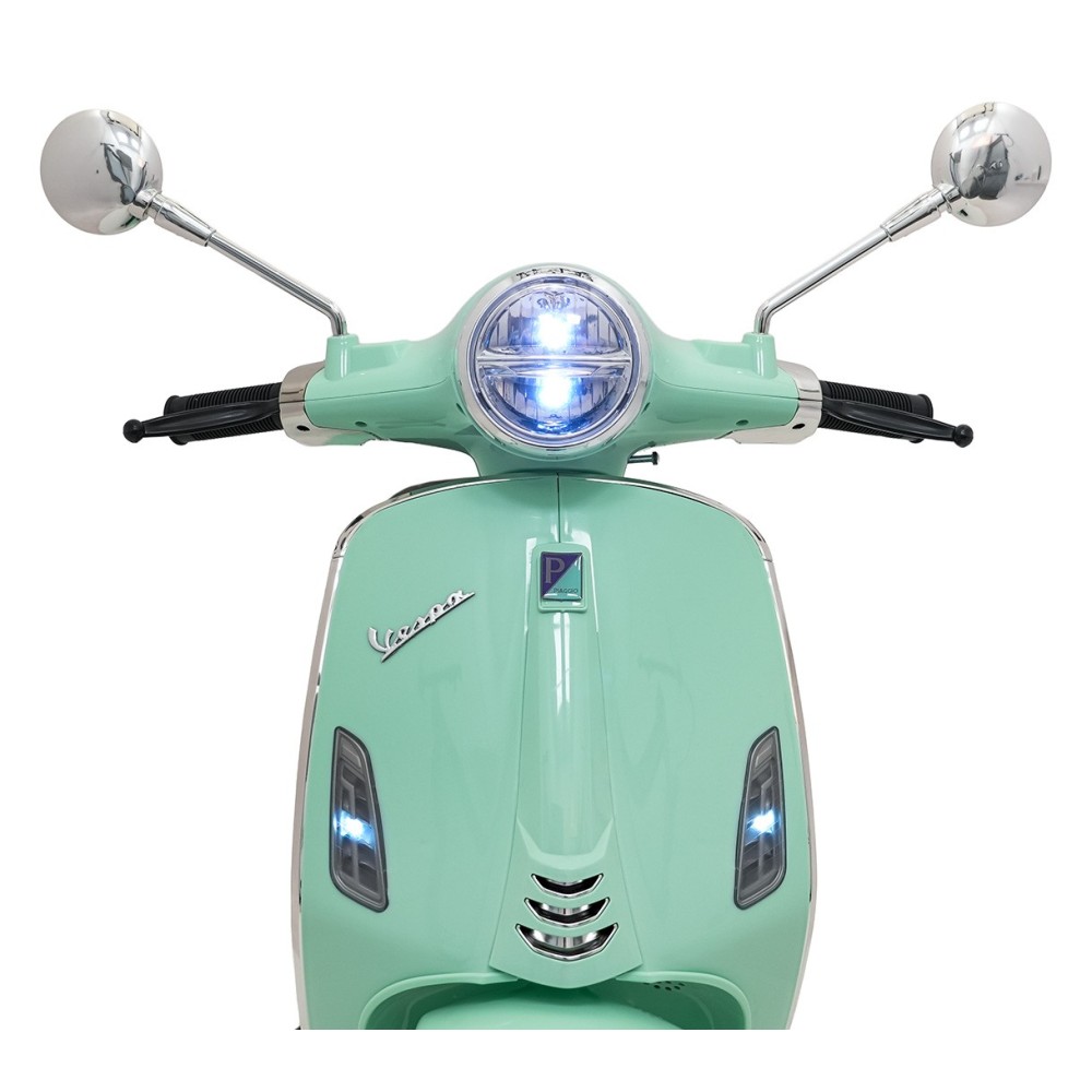 JOKO Elektrická Motorka Skúter Vespa ROMA, kožené sedalo, penové kolesá, zelená