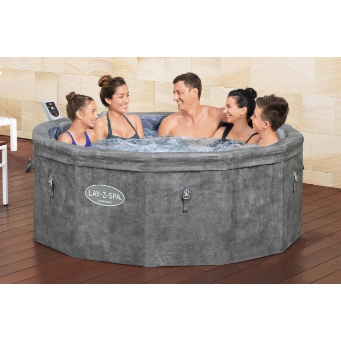 Bestway 6001V Vírivka Lay-Z-Spa Carrara SMART Air Jet Jacuzzi s WIFI aplikáciou, pre 6 osôb + 4 vankúše, priemer 170cm