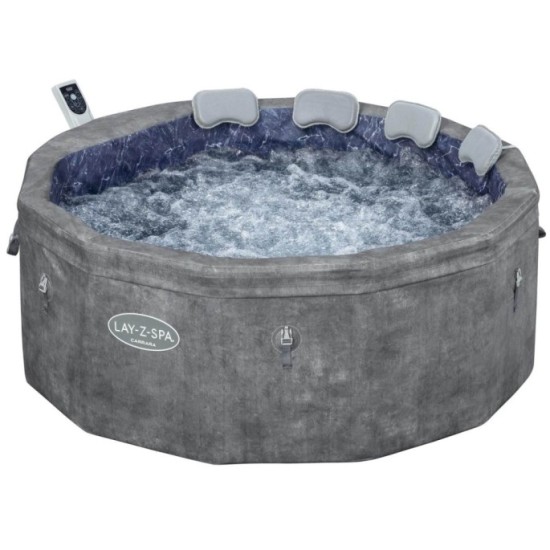 Bestway 6001V Vírivka Lay-Z-Spa Carrara SMART Air Jet Jacuzzi s WIFI aplikáciou, pre 6 osôb + 4 vankúše, priemer 170cm