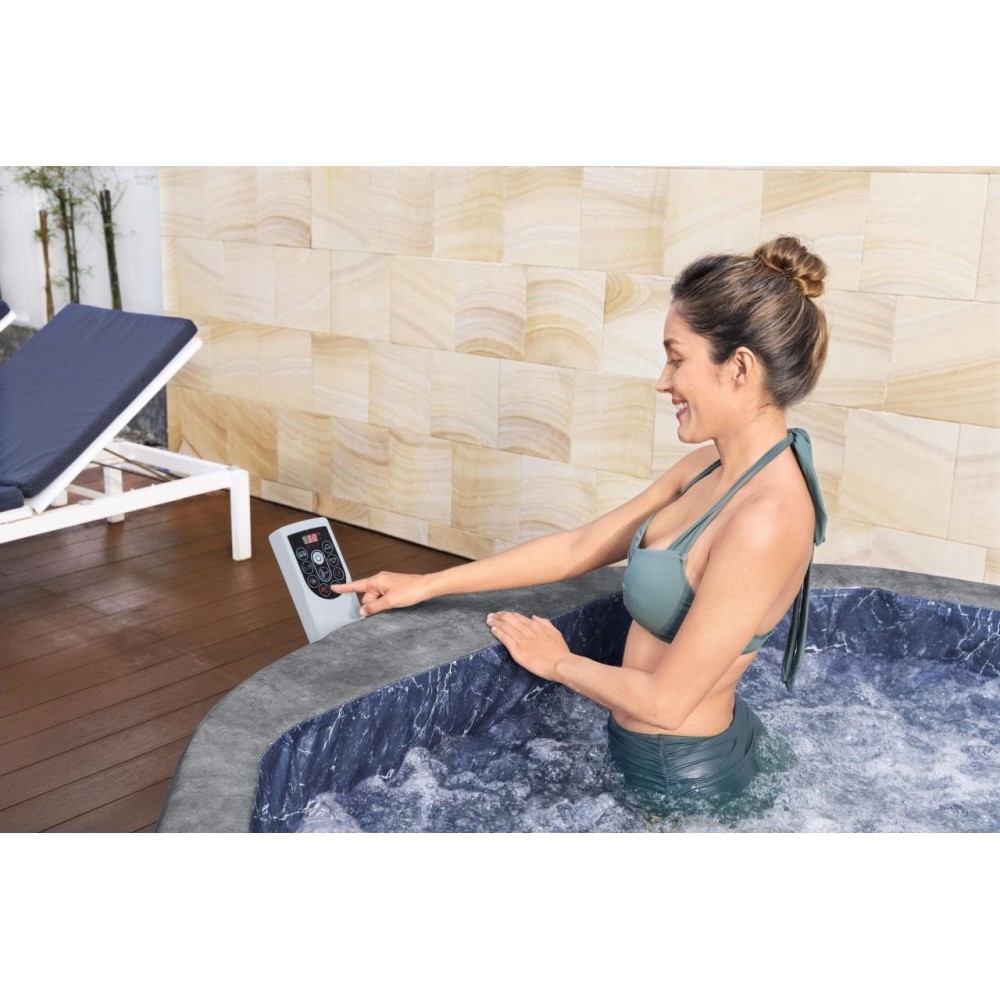 Bestway 6001V Vírivka Lay-Z-Spa Carrara SMART Air Jet Jacuzzi s WIFI aplikáciou, pre 6 osôb + 4 vankúše, priemer 170cm
