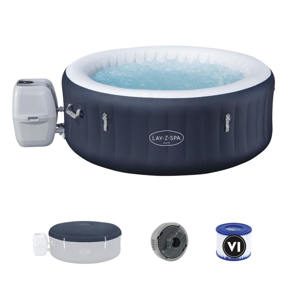 Bestway 6001C Vírivka Lay-Z-Spa Miami Airjet Jacuzzi, pre 4 osoby, priemer 180cm, modrá