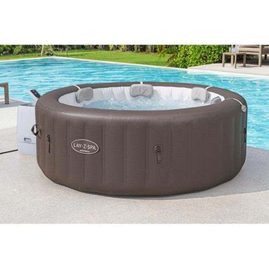 BESTWAY 6001S Vírivka Lay-Z-Spa Dominica SMART HydroJet Jacuzzi s WIFI aplikáciou, priemer 196cm + 4 Vankúše