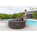 BESTWAY 6001S Vírivka Lay-Z-Spa Dominica SMART HydroJet Jacuzzi s WIFI aplikáciou, priemer 196cm + 4 Vankúše