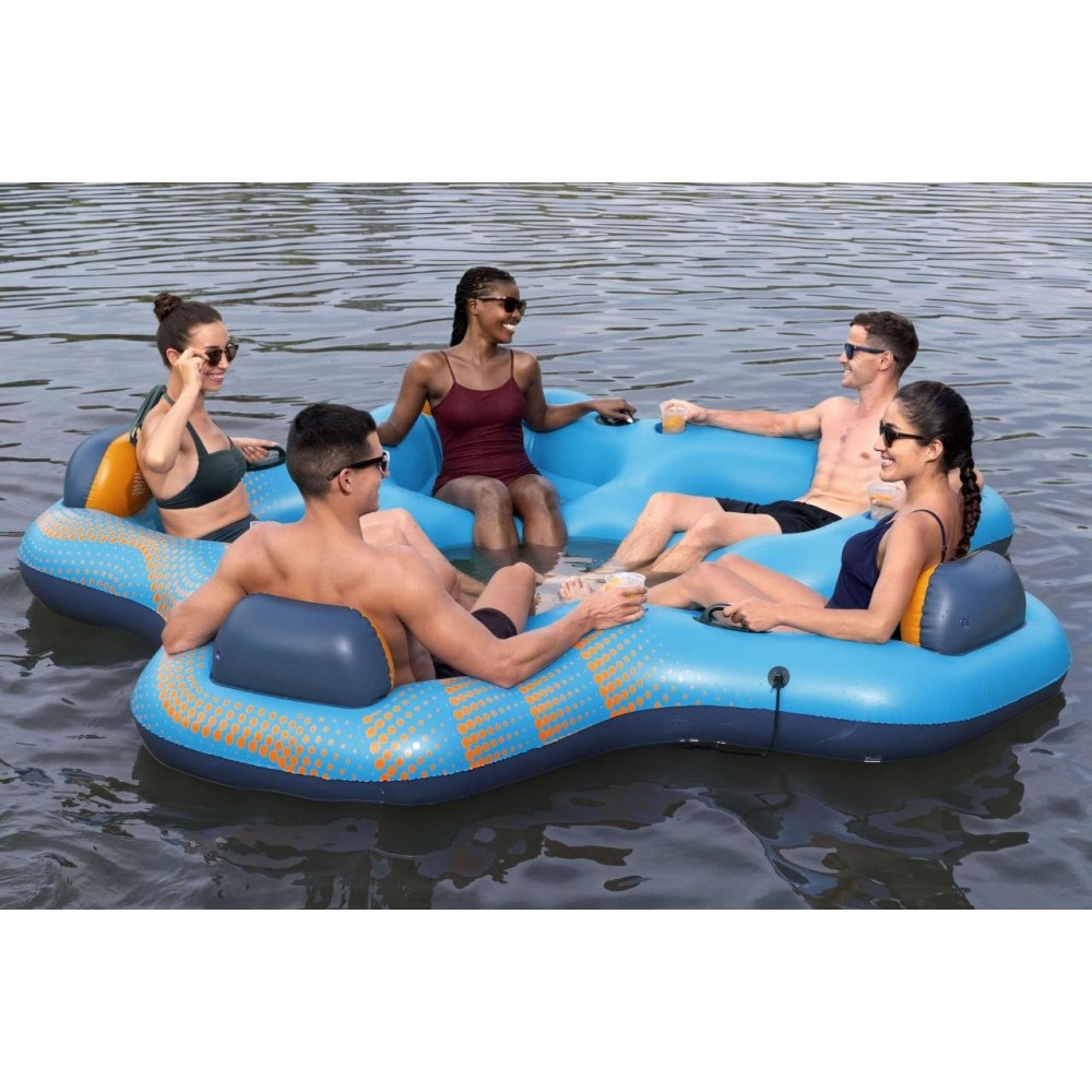 Bestway 43842 Nafukovací Matrac Ostrov Island Hydro Force 300 x 287cm pre 5 osôb