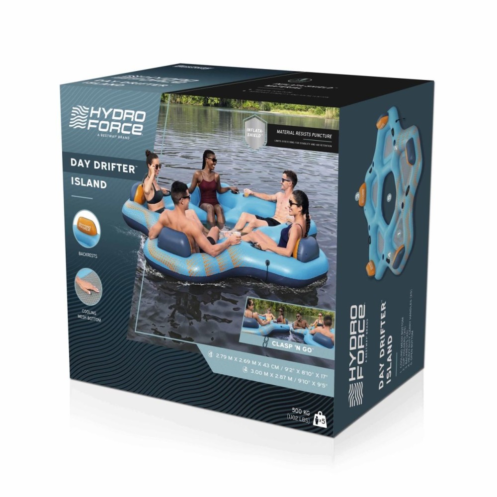 Bestway 43842 Nafukovací Matrac Ostrov Island Hydro Force 300 x 287cm pre 5 osôb