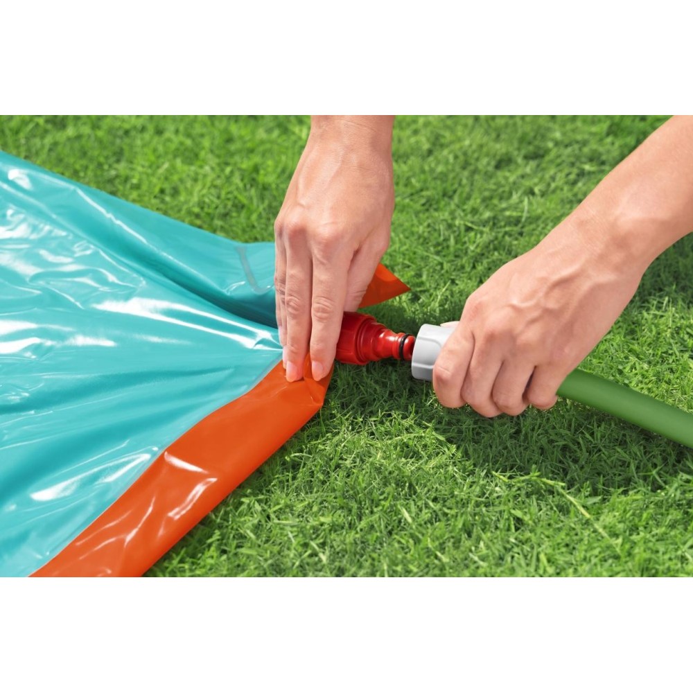 BESTWAY Vodná Šmýkačka so striekajúcou vodou H2OGO StompBlast 488 cm + 2 Fontánky