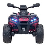 JOKO Elektrická Štvorkolka Can Am Outlander ATV 4x4, 4x200W penové kolesá, kožené sedadlo, nosnosť 50kg, ružová