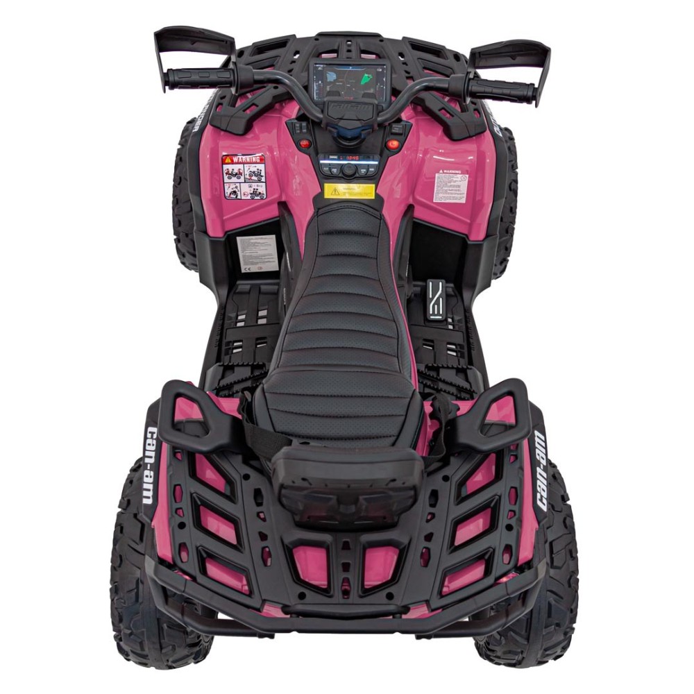 JOKO Elektrická Štvorkolka Can Am Outlander ATV 4x4, 4x200W penové kolesá, kožené sedadlo, nosnosť 50kg, ružová