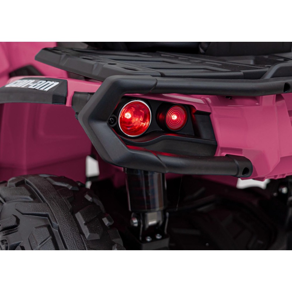 JOKO Elektrická Štvorkolka Can Am Outlander ATV 4x4, 4x200W penové kolesá, kožené sedadlo, nosnosť 50kg, ružová