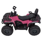 JOKO Elektrická Štvorkolka Can Am Outlander ATV 4x4, 4x200W penové kolesá, kožené sedadlo, nosnosť 50kg, ružová