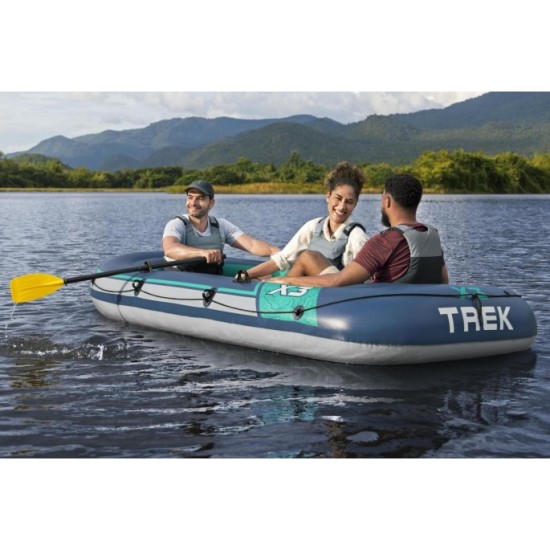 Bestway 61154 Nafukovací Čln TREK X3 294 cm x 137 cm s veslami + pumpa