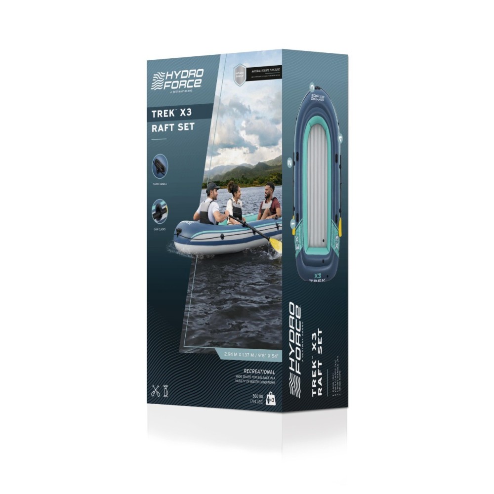 Bestway 61154 Nafukovací Čln TREK X3 294 cm x 137 cm s veslami + pumpa