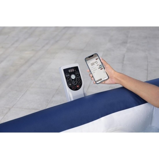 Bestway 6001H Vírivka Lay-Z-Spa HAWAII SMART Air Jet Jacuzzi s WIFI aplikáciou, pre 6 osôb, modrá
