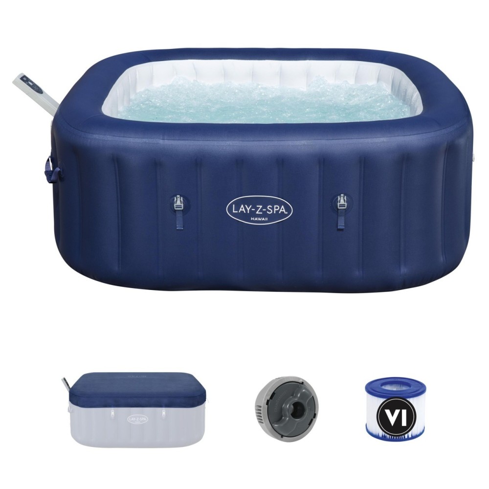 Bestway 6001H Vírivka Lay-Z-Spa HAWAII SMART Air Jet Jacuzzi s WIFI aplikáciou, pre 6 osôb, modrá