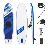 Bestway 65350 Nafukovacia doska Stand up paddleboard + veslo + sedadlo + pumpa 305cm, modro biely