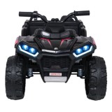 JOKO Elektrická Štvorkolka TX ATV 4x4, 6 kolesové, penové kolesá, kožené sedadlo, Lopatka, nosnosť 40kg, čierne