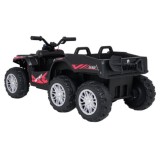 JOKO Elektrická Štvorkolka TX ATV 4x4, 6 kolesové, penové kolesá, kožené sedadlo, Lopatka, nosnosť 40kg, čierne