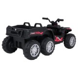 JOKO Elektrická Štvorkolka TX ATV 4x4, 6 kolesové, penové kolesá, kožené sedadlo, Lopatka, nosnosť 40kg, čierne