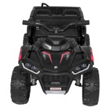 JOKO Elektrická Štvorkolka TX ATV 4x4, 6 kolesové, penové kolesá, kožené sedadlo, Lopatka, nosnosť 40kg, čierne