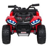 JOKO Elektrická Štvorkolka TX ATV 4x4, 6 kolesové, penové kolesá, kožené sedadlo, Lopatka, nosnosť 40kg, červená