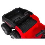 JOKO Elektrická Štvorkolka TX ATV 4x4, 6 kolesové, penové kolesá, kožené sedadlo, Lopatka, nosnosť 40kg, červená