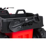 JOKO Elektrická Štvorkolka TX ATV 4x4, 6 kolesové, penové kolesá, kožené sedadlo, Lopatka, nosnosť 40kg, červená