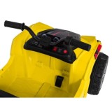 JOKO Elektrická Štvorkolka TX ATV 4x4, 6 kolesové, penové kolesá, kožené sedadlo, Lopatka, nosnosť 40kg, žlté
