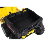 JOKO Elektrická Štvorkolka TX ATV 4x4, 6 kolesové, penové kolesá, kožené sedadlo, Lopatka, nosnosť 40kg, žlté