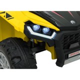 JOKO Elektrická Štvorkolka TX ATV 4x4, 6 kolesové, penové kolesá, kožené sedadlo, Lopatka, nosnosť 40kg, žlté