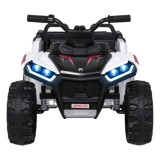 JOKO Elektrická Štvorkolka TX ATV 4x4, 6 kolesové, penové kolesá, kožené sedadlo, Lopatka, nosnosť 40kg, biela