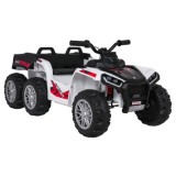 JOKO Elektrická Štvorkolka TX ATV 4x4, 6 kolesové, penové kolesá, kožené sedadlo, Lopatka, nosnosť 40kg, biela
