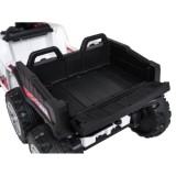 JOKO Elektrická Štvorkolka TX ATV 4x4, 6 kolesové, penové kolesá, kožené sedadlo, Lopatka, nosnosť 40kg, biela