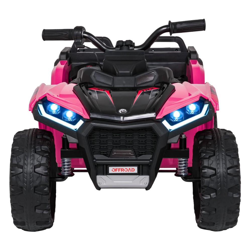 JOKO Elektrická Štvorkolka TX ATV 4x4, 6 kolesové, penové kolesá, kožené sedadlo, Lopatka, nosnosť 40kg, ružové