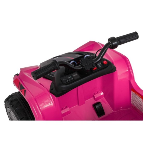 JOKO Elektrická Štvorkolka TX ATV 4x4, 6 kolesové, penové kolesá, kožené sedadlo, Lopatka, nosnosť 40kg, ružové