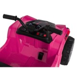JOKO Elektrická Štvorkolka TX ATV 4x4, 6 kolesové, penové kolesá, kožené sedadlo, Lopatka, nosnosť 40kg, ružové