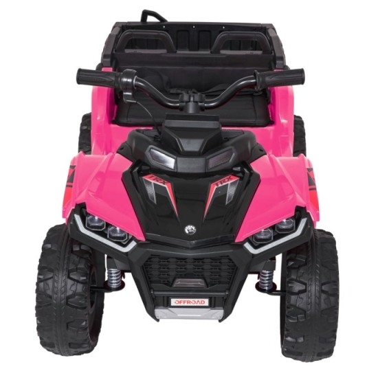 JOKO Elektrická Štvorkolka TX ATV 4x4, 6 kolesové, penové kolesá, kožené sedadlo, Lopatka, nosnosť 40kg, ružové