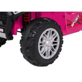 JOKO Elektrická Štvorkolka TX ATV 4x4, 6 kolesové, penové kolesá, kožené sedadlo, Lopatka, nosnosť 40kg, ružové
