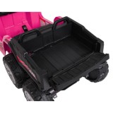 JOKO Elektrická Štvorkolka TX ATV 4x4, 6 kolesové, penové kolesá, kožené sedadlo, Lopatka, nosnosť 40kg, ružové