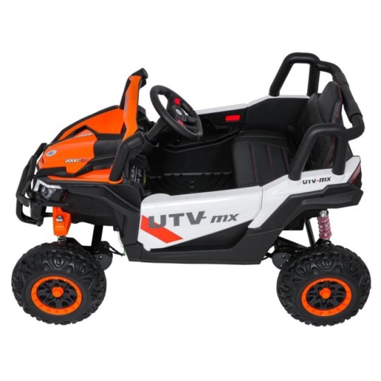 JOKO Elektrické Autíčko Buggy Madman UTV-MX 4x4, penové kolesá, kožené sedadlo, biela