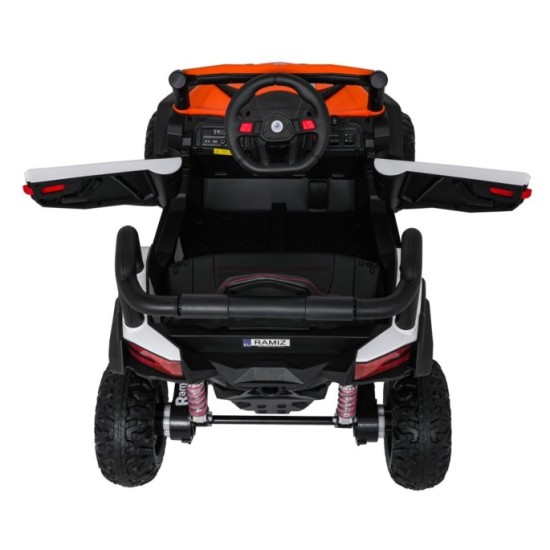 JOKO Elektrické Autíčko Buggy Madman UTV-MX 4x4, penové kolesá, kožené sedadlo, biela