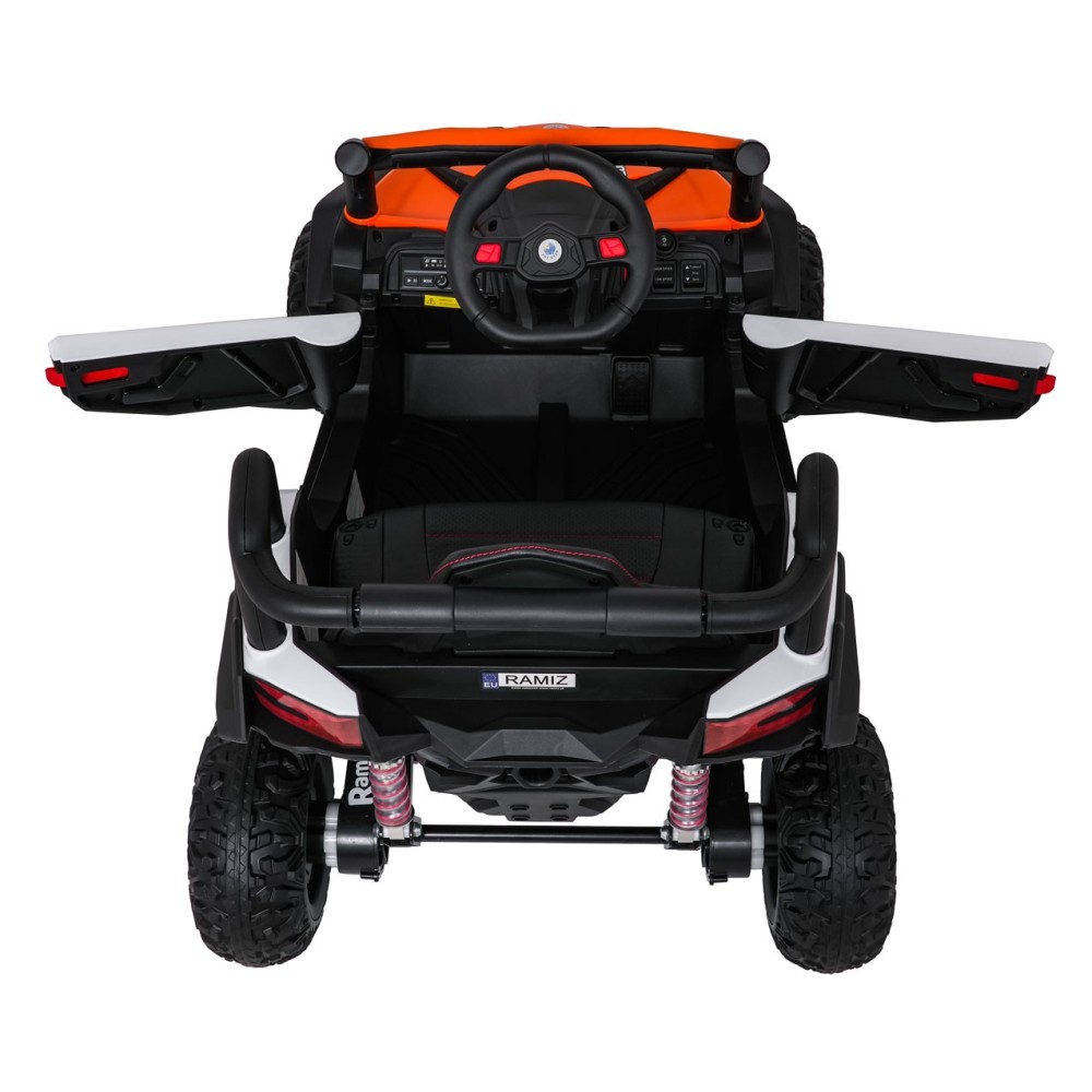 JOKO Elektrické Autíčko Buggy Madman UTV-MX 4x4, penové kolesá, kožené sedadlo, biela